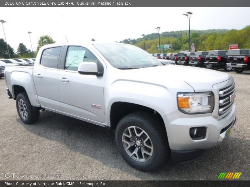 Quicksilver Metallic / Jet Black 2016 GMC Canyon SLE Crew Cab 4x4