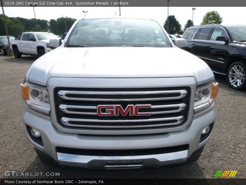 Quicksilver Metallic / Jet Black 2016 GMC Canyon SLE Crew Cab 4x4