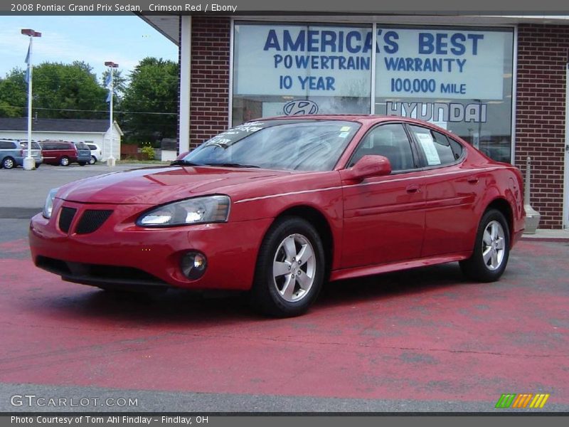 Crimson Red / Ebony 2008 Pontiac Grand Prix Sedan