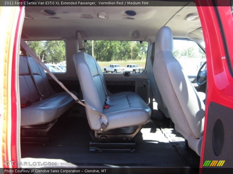 Vermillion Red / Medium Flint 2011 Ford E Series Van E350 XL Extended Passenger