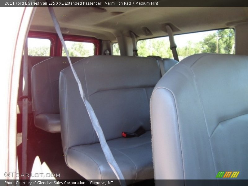 Vermillion Red / Medium Flint 2011 Ford E Series Van E350 XL Extended Passenger