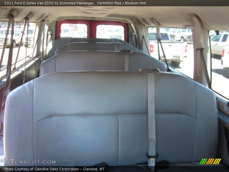 Vermillion Red / Medium Flint 2011 Ford E Series Van E350 XL Extended Passenger