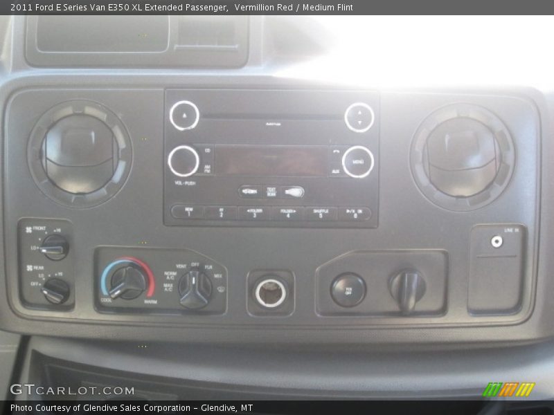 Vermillion Red / Medium Flint 2011 Ford E Series Van E350 XL Extended Passenger