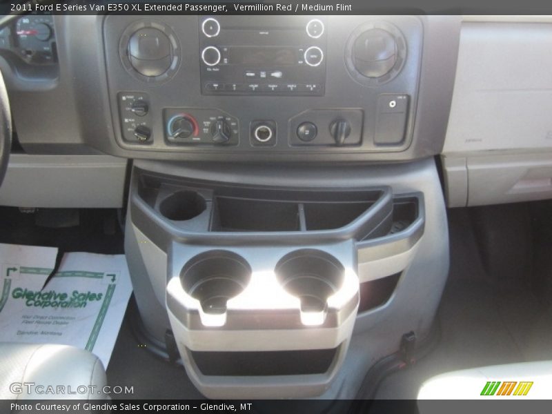 Vermillion Red / Medium Flint 2011 Ford E Series Van E350 XL Extended Passenger