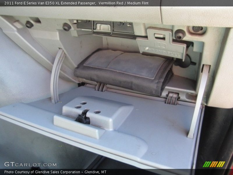 Vermillion Red / Medium Flint 2011 Ford E Series Van E350 XL Extended Passenger
