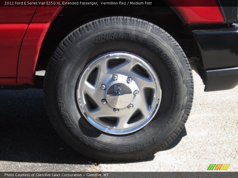 Vermillion Red / Medium Flint 2011 Ford E Series Van E350 XL Extended Passenger