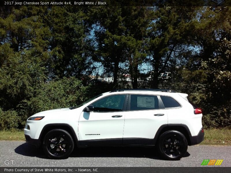 Bright White / Black 2017 Jeep Cherokee Sport Altitude 4x4