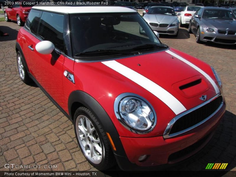 Chili Red / Black/Rooster Red 2009 Mini Cooper S Hardtop