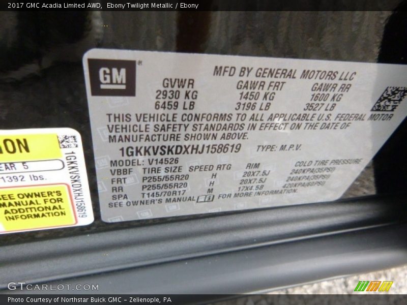 Ebony Twilight Metallic / Ebony 2017 GMC Acadia Limited AWD