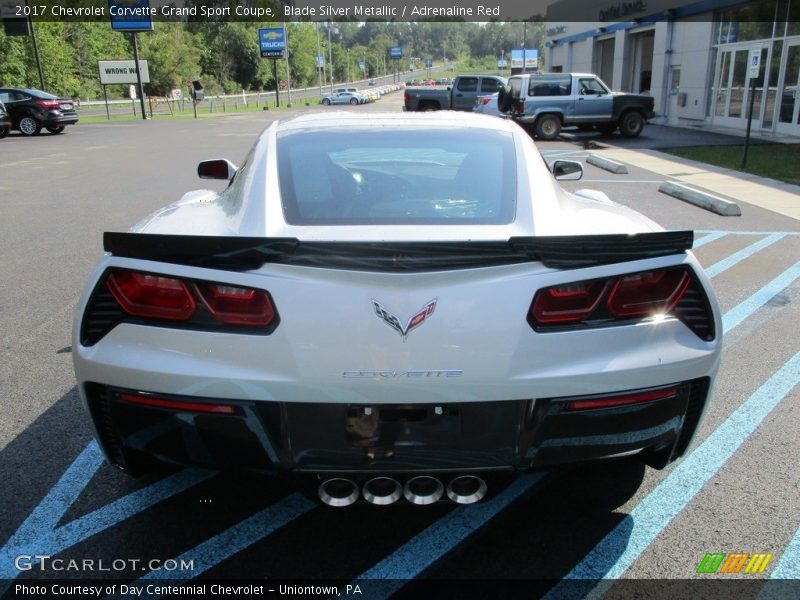Blade Silver Metallic / Adrenaline Red 2017 Chevrolet Corvette Grand Sport Coupe