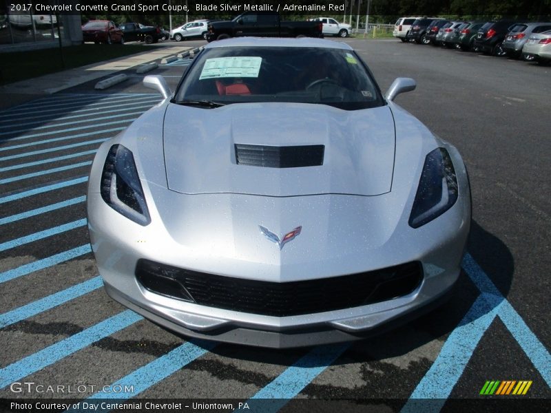 Blade Silver Metallic / Adrenaline Red 2017 Chevrolet Corvette Grand Sport Coupe