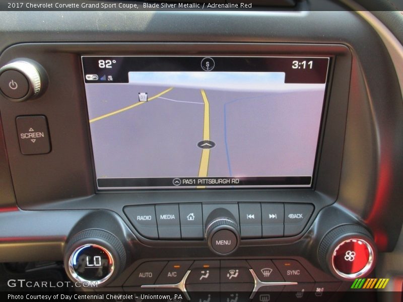 Navigation of 2017 Corvette Grand Sport Coupe