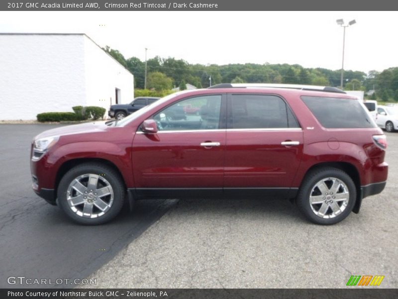 Crimson Red Tintcoat / Dark Cashmere 2017 GMC Acadia Limited AWD
