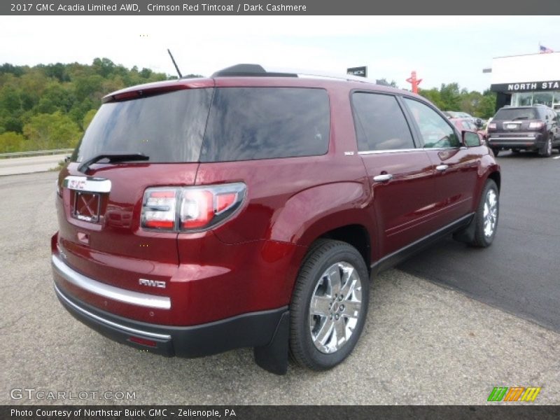 Crimson Red Tintcoat / Dark Cashmere 2017 GMC Acadia Limited AWD