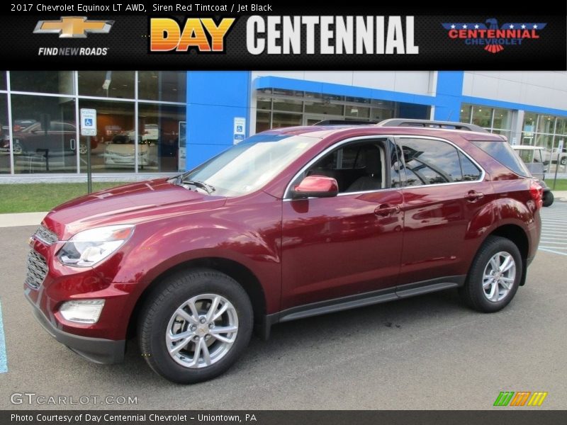 Siren Red Tintcoat / Jet Black 2017 Chevrolet Equinox LT AWD