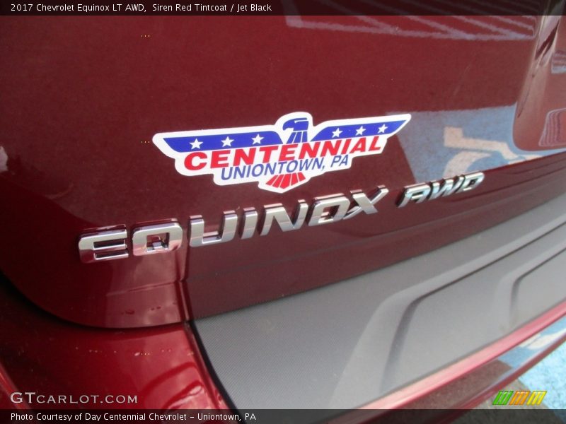 Siren Red Tintcoat / Jet Black 2017 Chevrolet Equinox LT AWD