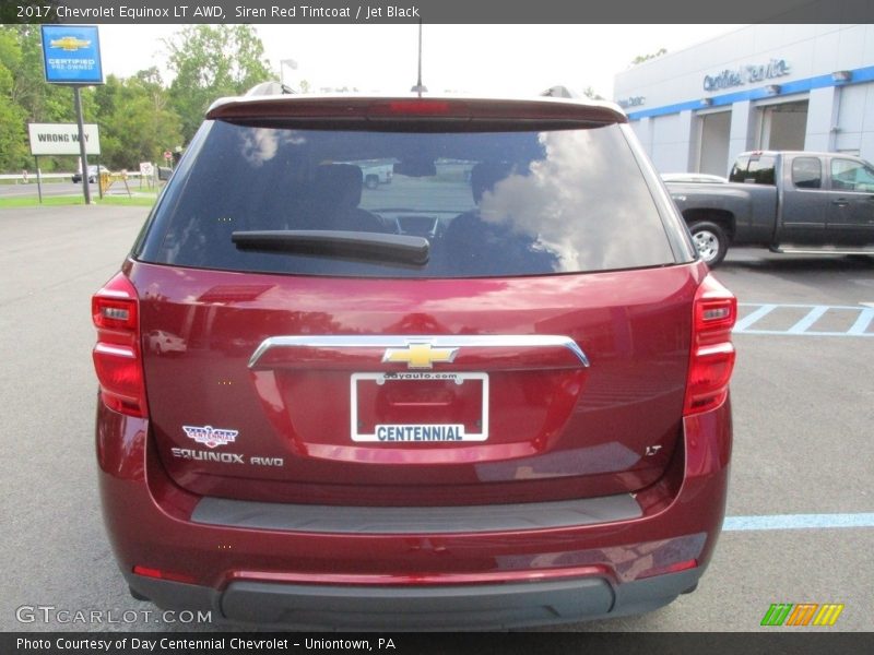 Siren Red Tintcoat / Jet Black 2017 Chevrolet Equinox LT AWD