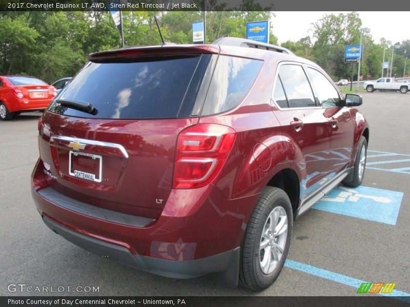 Siren Red Tintcoat / Jet Black 2017 Chevrolet Equinox LT AWD