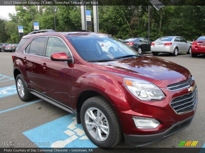 Siren Red Tintcoat / Jet Black 2017 Chevrolet Equinox LT AWD