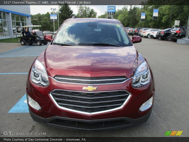 Siren Red Tintcoat / Jet Black 2017 Chevrolet Equinox LT AWD