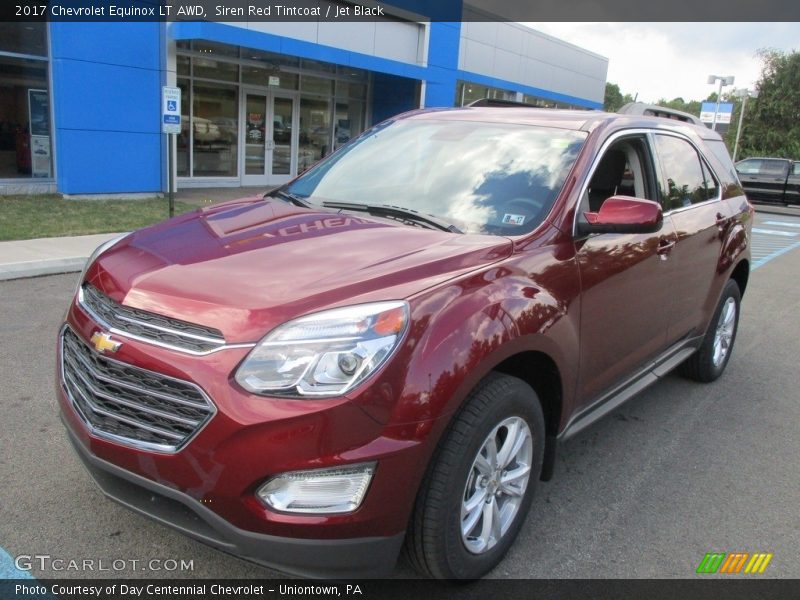 Siren Red Tintcoat / Jet Black 2017 Chevrolet Equinox LT AWD
