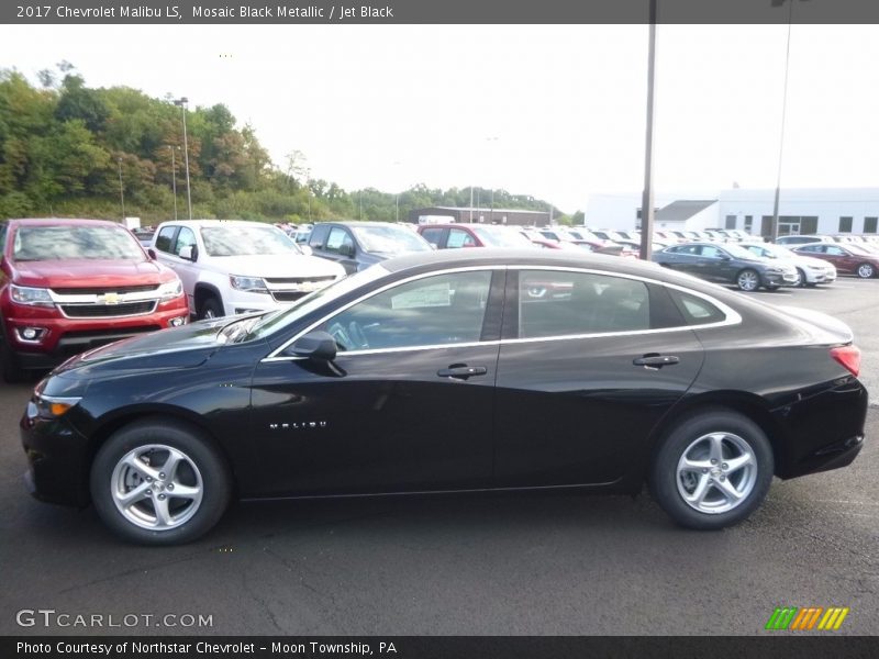 Mosaic Black Metallic / Jet Black 2017 Chevrolet Malibu LS