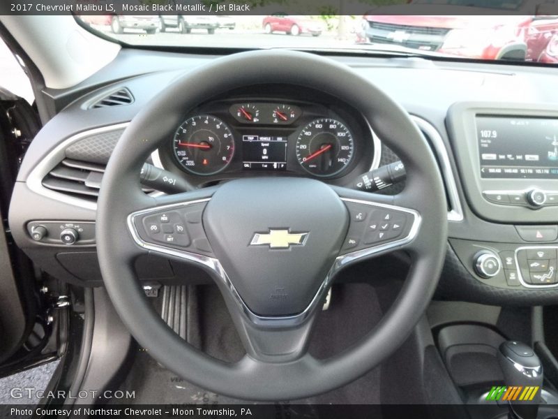 Mosaic Black Metallic / Jet Black 2017 Chevrolet Malibu LS