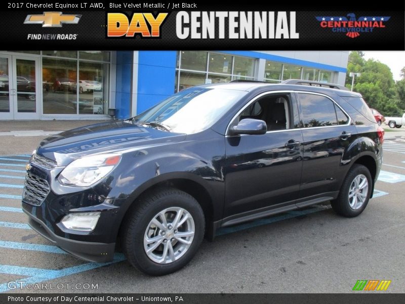 Blue Velvet Metallic / Jet Black 2017 Chevrolet Equinox LT AWD
