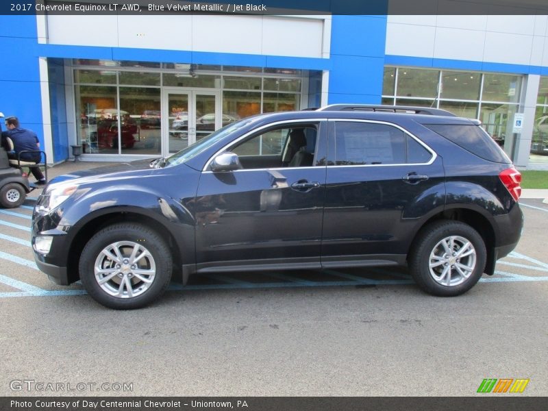 Blue Velvet Metallic / Jet Black 2017 Chevrolet Equinox LT AWD