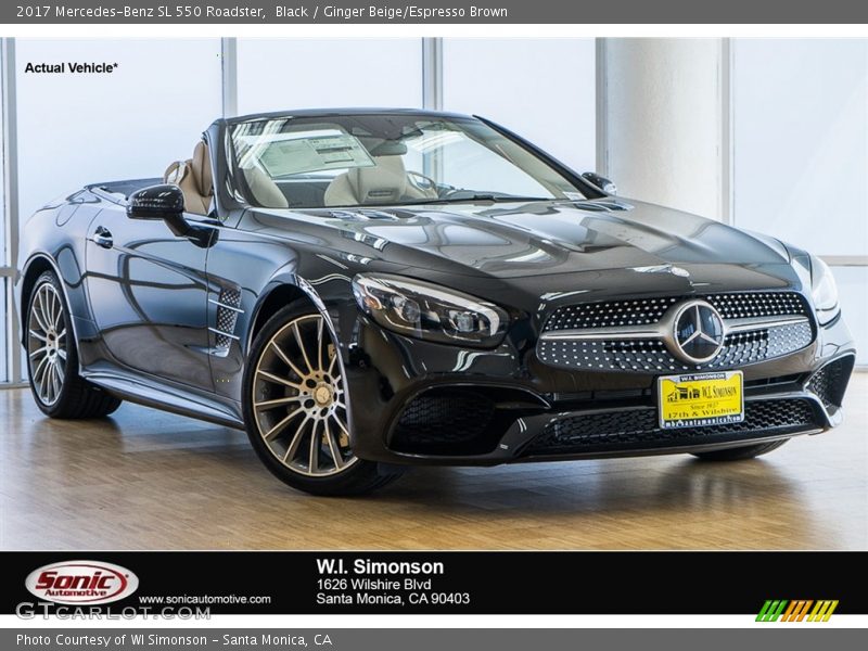 Black / Ginger Beige/Espresso Brown 2017 Mercedes-Benz SL 550 Roadster