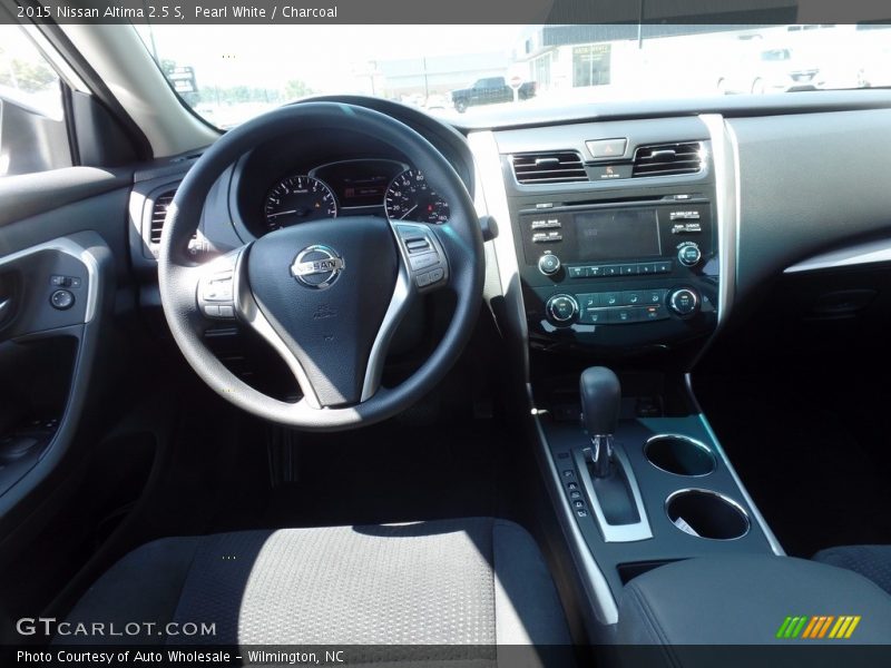 Pearl White / Charcoal 2015 Nissan Altima 2.5 S