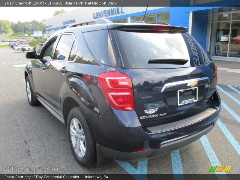 Blue Velvet Metallic / Jet Black 2017 Chevrolet Equinox LT AWD