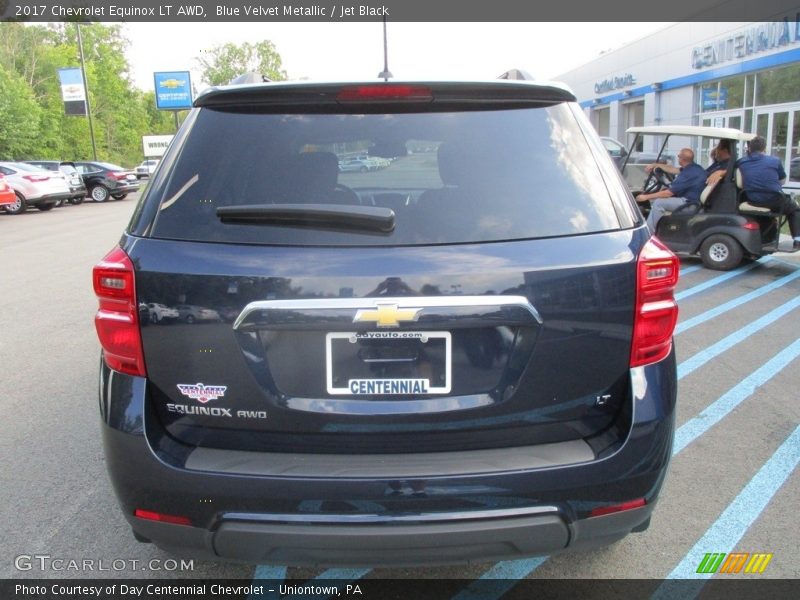 Blue Velvet Metallic / Jet Black 2017 Chevrolet Equinox LT AWD