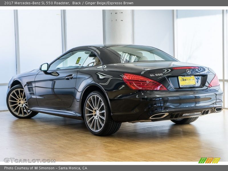 Black / Ginger Beige/Espresso Brown 2017 Mercedes-Benz SL 550 Roadster