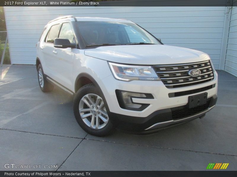 White Platinum / Ebony Black 2017 Ford Explorer XLT