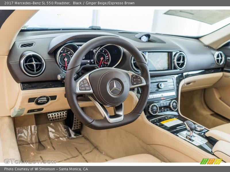 Black / Ginger Beige/Espresso Brown 2017 Mercedes-Benz SL 550 Roadster