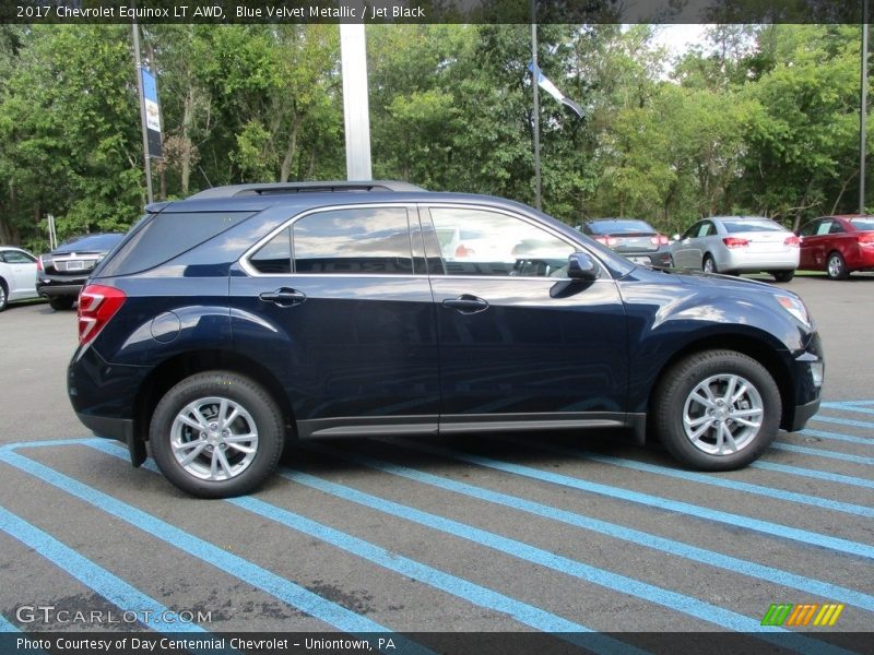Blue Velvet Metallic / Jet Black 2017 Chevrolet Equinox LT AWD