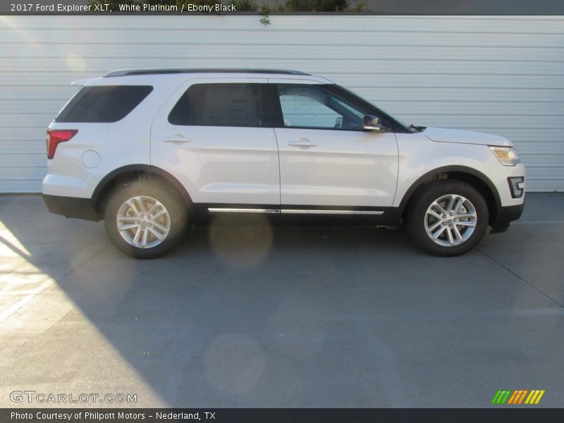 White Platinum / Ebony Black 2017 Ford Explorer XLT