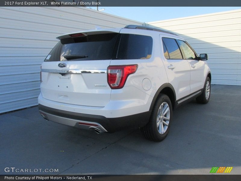 White Platinum / Ebony Black 2017 Ford Explorer XLT