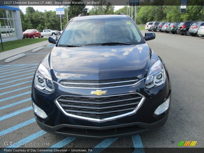 Blue Velvet Metallic / Jet Black 2017 Chevrolet Equinox LT AWD
