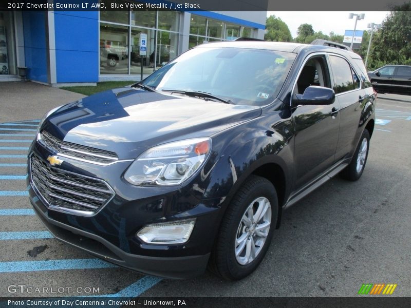 Blue Velvet Metallic / Jet Black 2017 Chevrolet Equinox LT AWD