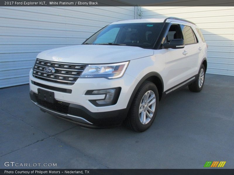 White Platinum / Ebony Black 2017 Ford Explorer XLT