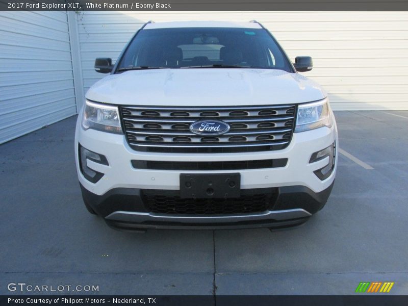 White Platinum / Ebony Black 2017 Ford Explorer XLT