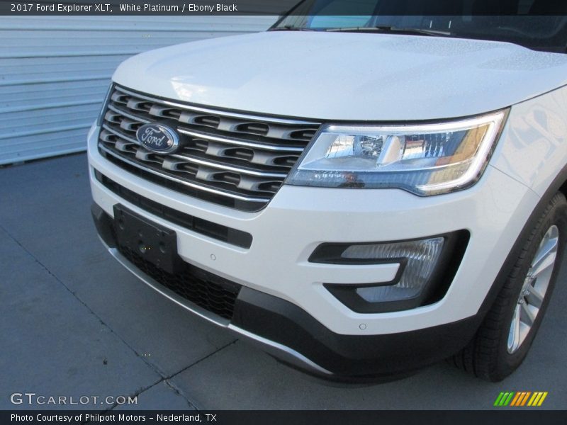 White Platinum / Ebony Black 2017 Ford Explorer XLT