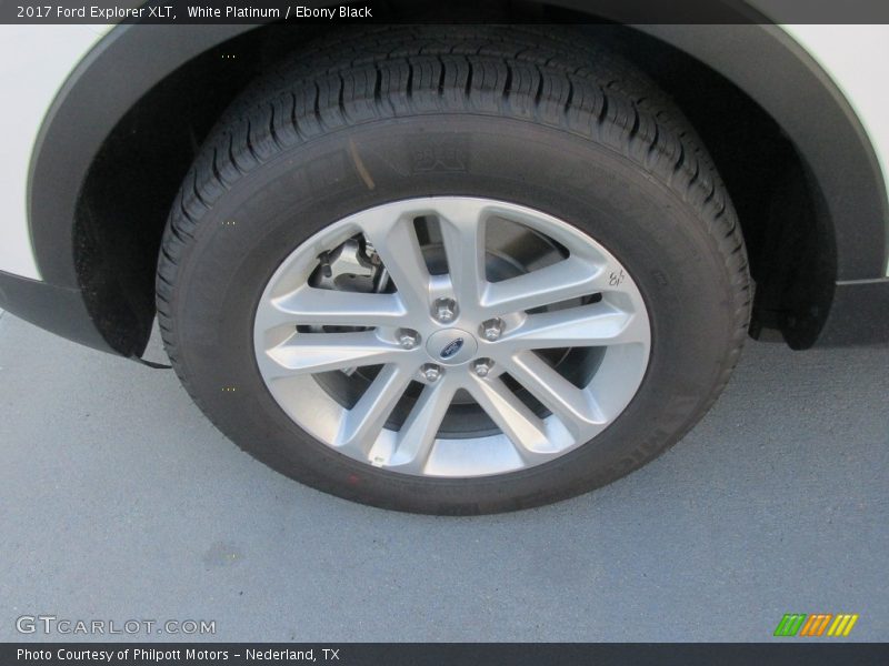 White Platinum / Ebony Black 2017 Ford Explorer XLT