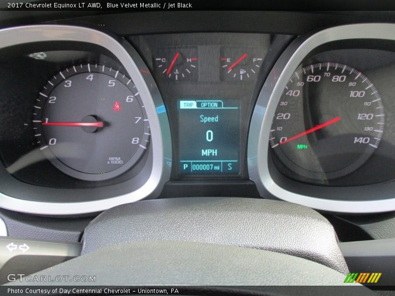 Blue Velvet Metallic / Jet Black 2017 Chevrolet Equinox LT AWD