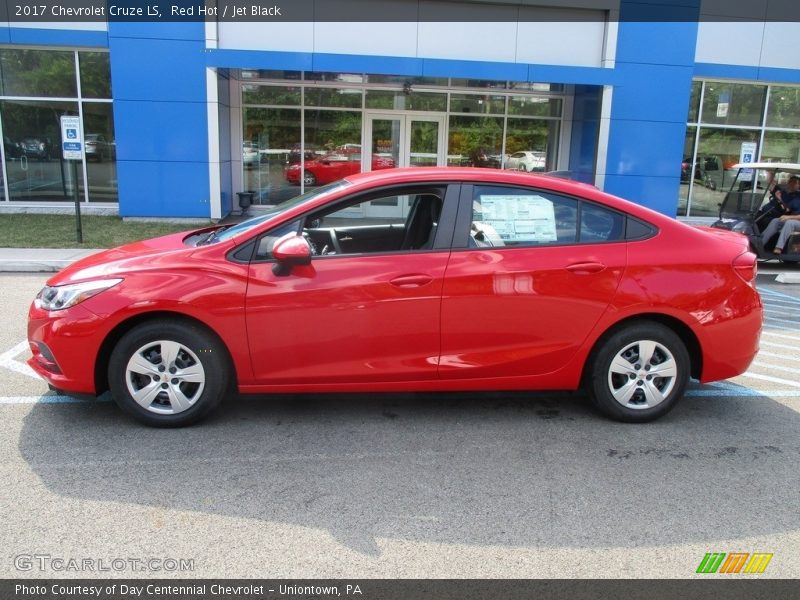 Red Hot / Jet Black 2017 Chevrolet Cruze LS