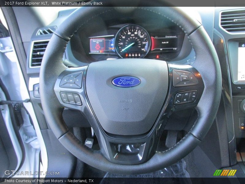 White Platinum / Ebony Black 2017 Ford Explorer XLT