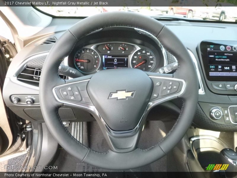 Nightfall Gray Metallic / Jet Black 2017 Chevrolet Malibu LT