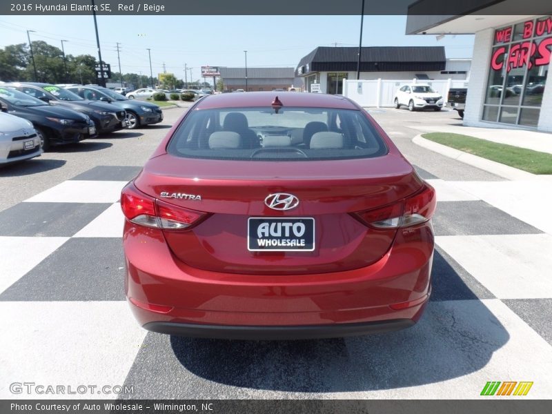 Red / Beige 2016 Hyundai Elantra SE